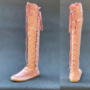 GIPSY DHARMA leather over the knee boots